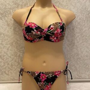 Victoria's Secret Vibrant Floral Cheetah Print Bikini